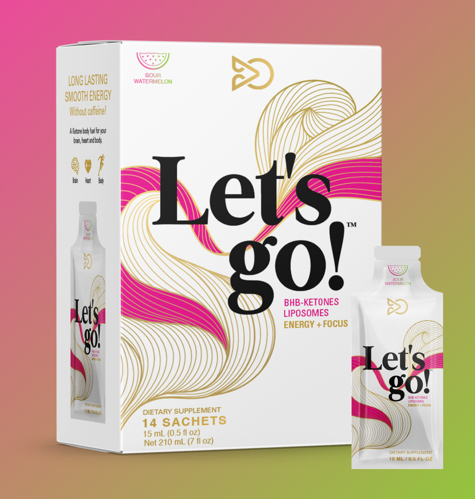 Let's go - Sour Watermelon Liposome Gel- 1 Box