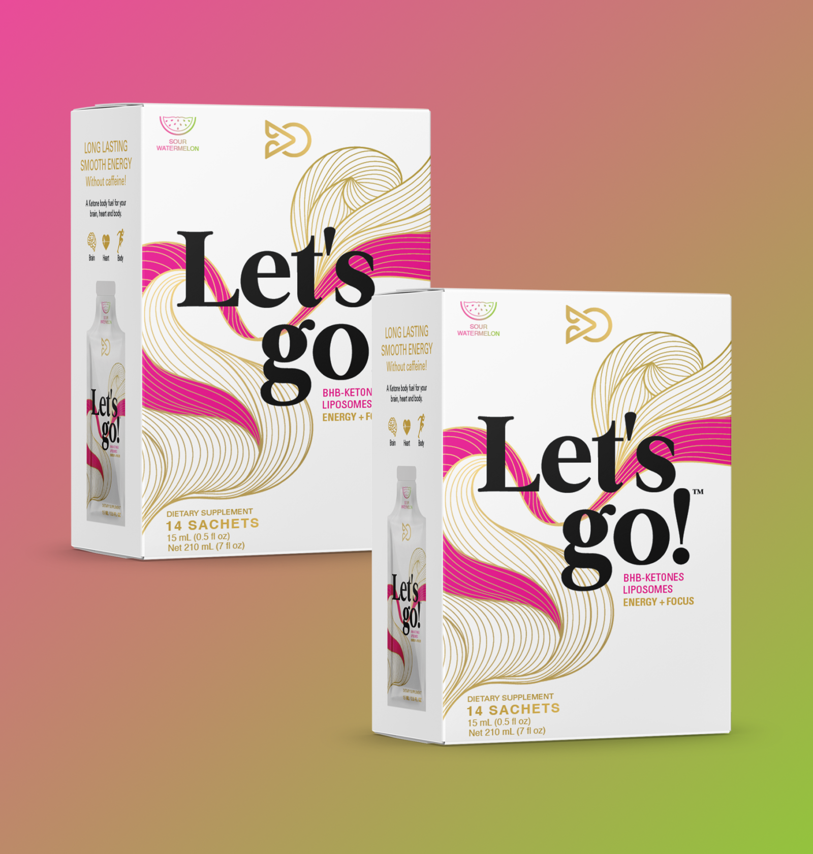 Let's go - Sour Watermelon  Liposome Gel - 2 Box