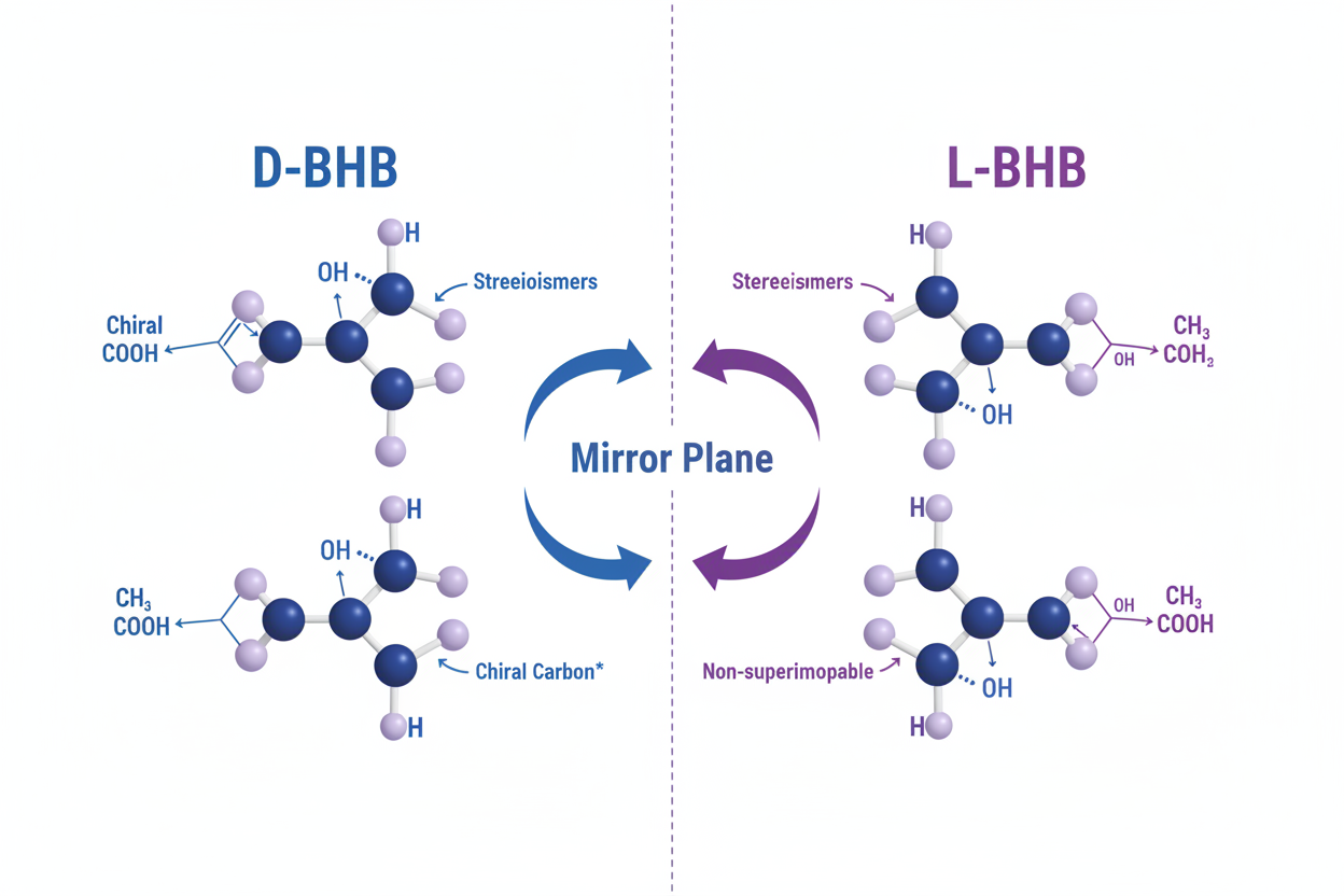 D‑ vs L‑BHB Ketones
